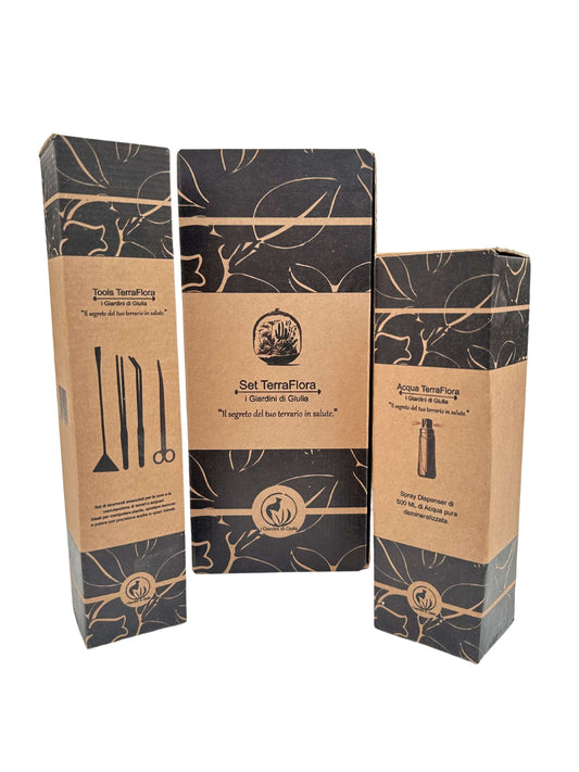 Set completo manutenzione e cura Terrarium TerraFlora Confezione regalo