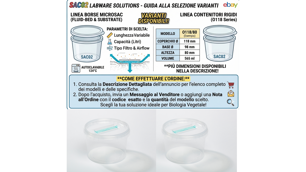 MicroBox SAC O2 – Contenitore PP Autoclavabile per Micropropagazione in Vitro